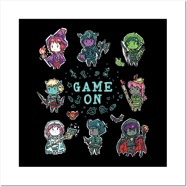Game on Fantasy RPG Characters Wall Art by Norse Dog Studio
